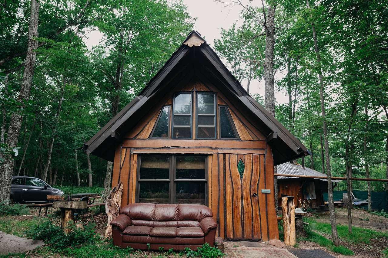 The beautiful cabin! We loved learning about their construction process.