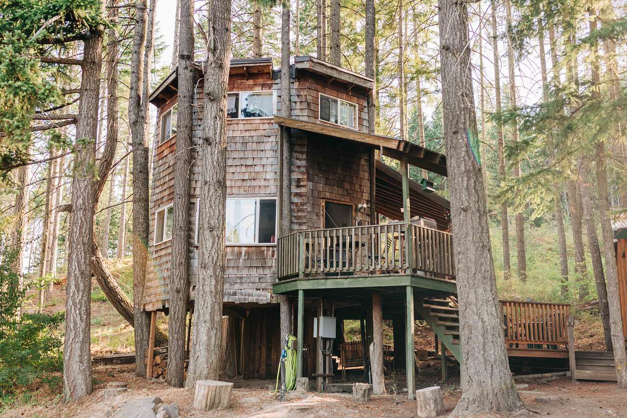 Stairs both into the treehouse and up to the bedroom, but oh so worth it! 