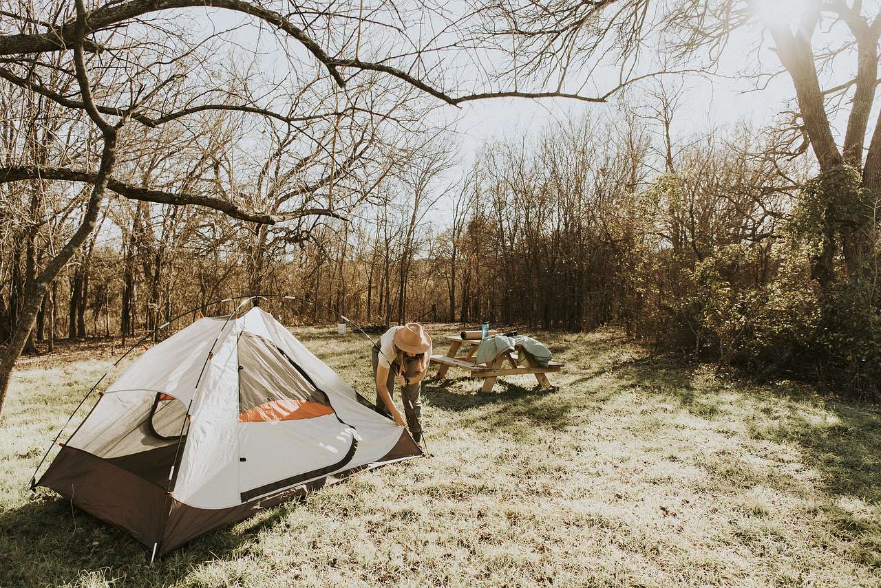 There are a few spaces you can set your tent up in this space. We opted for the spot under the biggest tree.