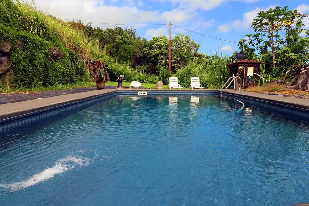 saltwater pool area