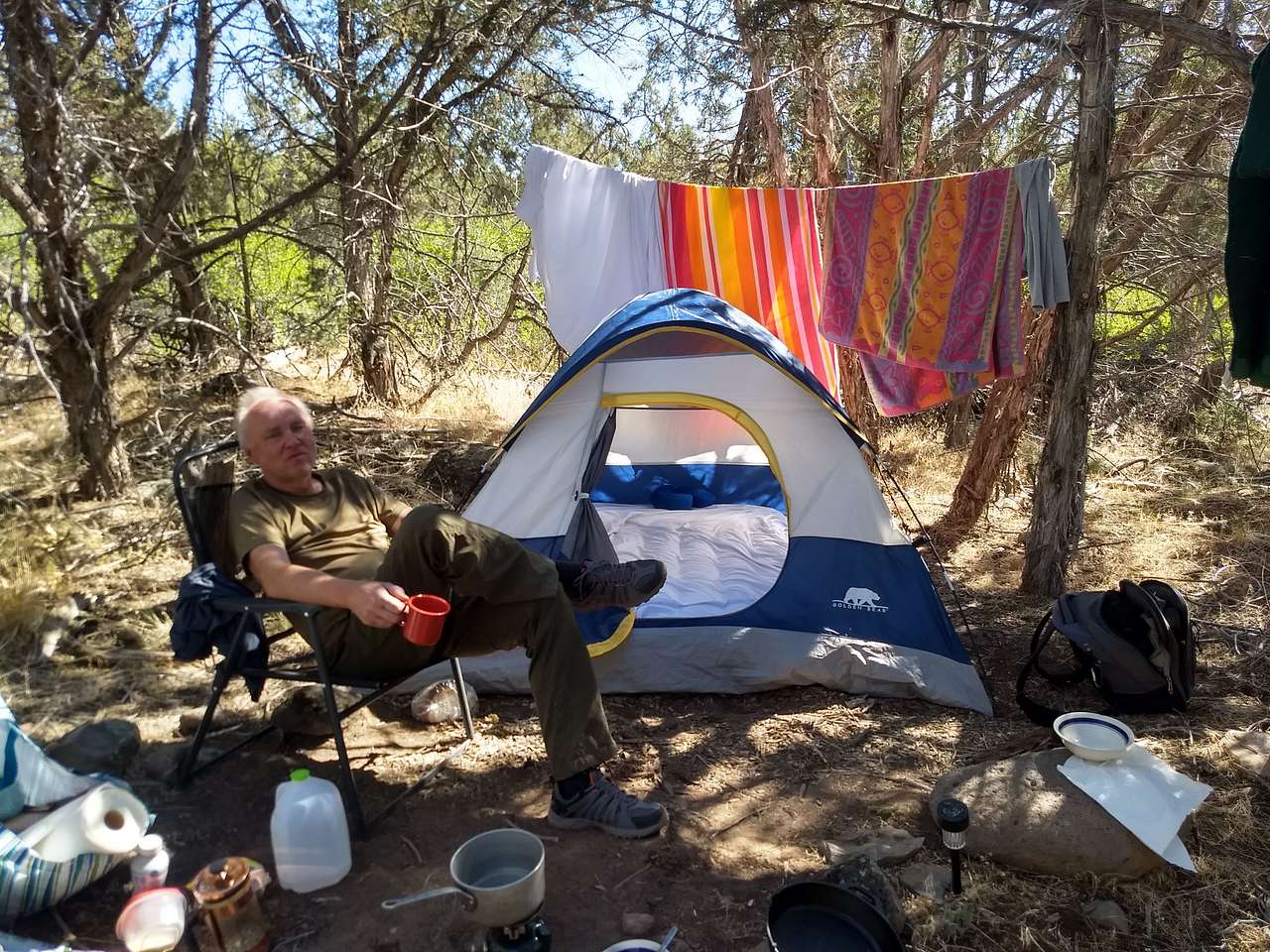 The Basil camp site.