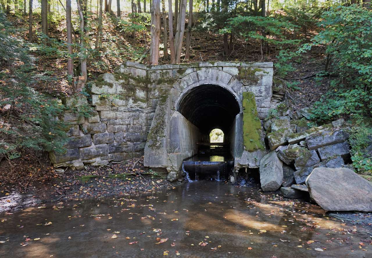 Stonework archway built for the Erie Railroad in the 1850s