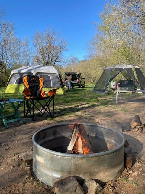 Plenty of room for our setup and ability to create our own private courtyard here at site 1!