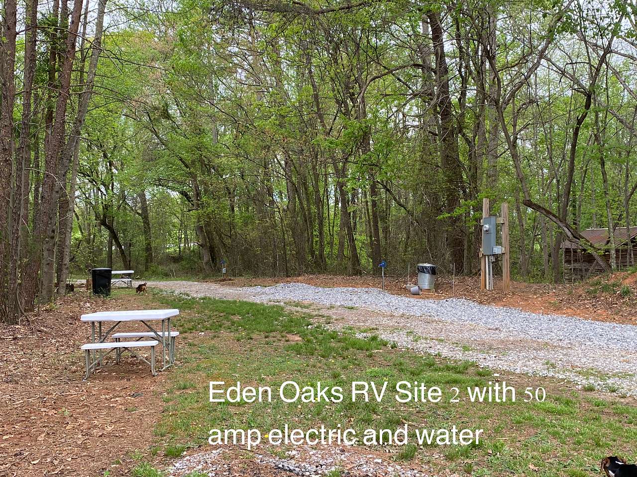 RV Site 2 with a 50 amp electrical hookup and water.