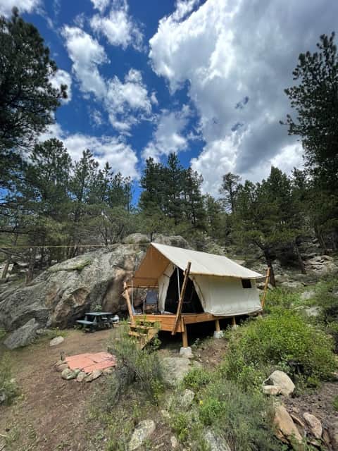 You can Glamp in in your own Frontier Tent, are you ready for adventure where gold miners use to prospect?