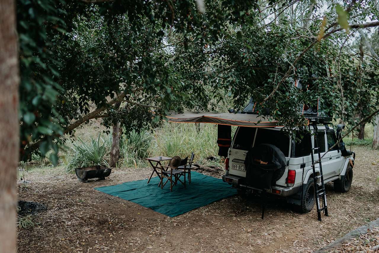 Our campsite in the morning