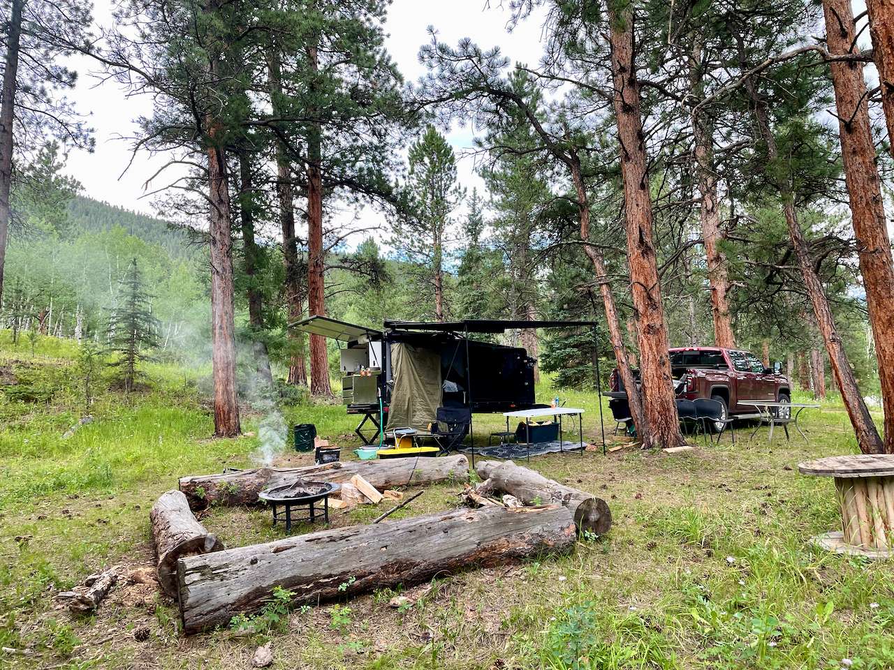Camping in the wooded spot option for this site.