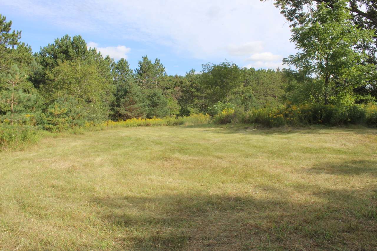 South view; left corner has opening to a short trail around approximately 3 acres of our property.