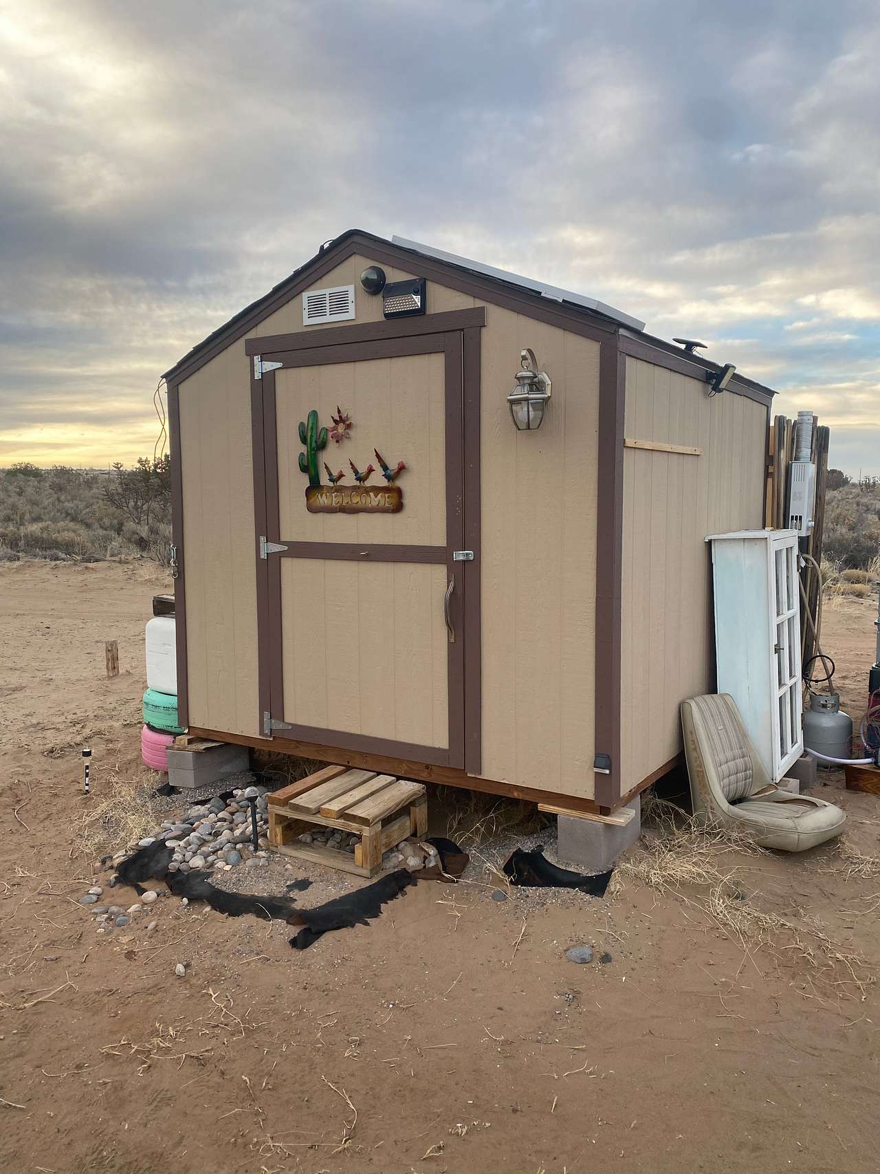 Location of the composting toilet. 