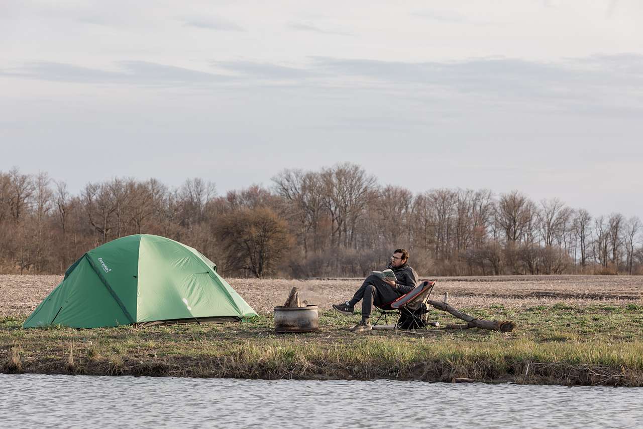 The site is perfect for catching the sunset towards one end of the field.
