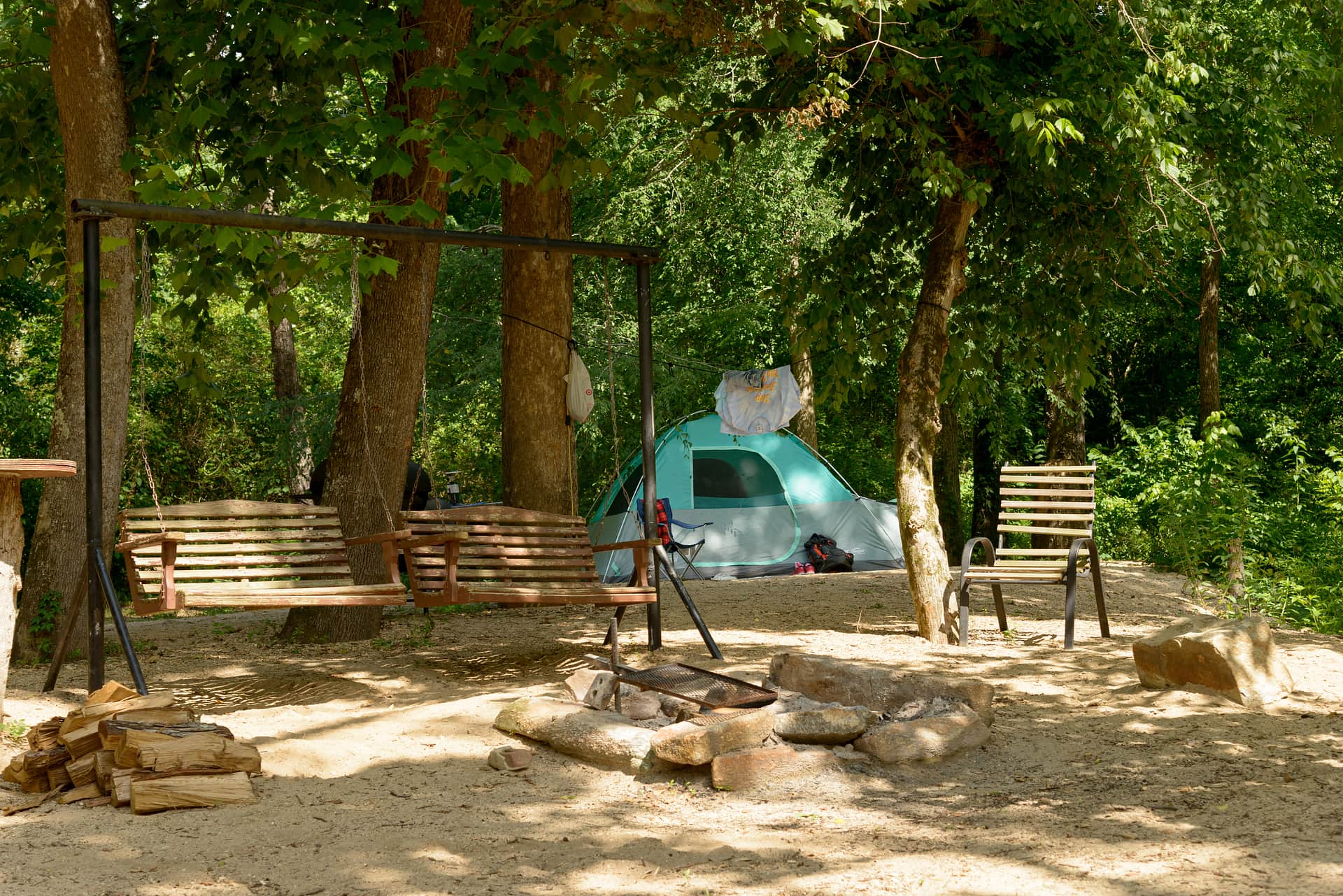 Waterfall camping close to CLT