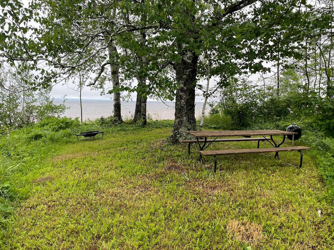 Agate point campsite. Fire ring, charcoal grill and picnic bench available for use. 