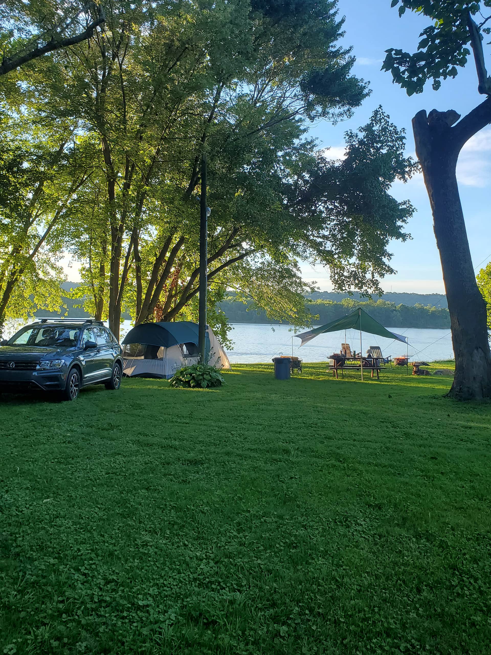 So comfy right on the river!