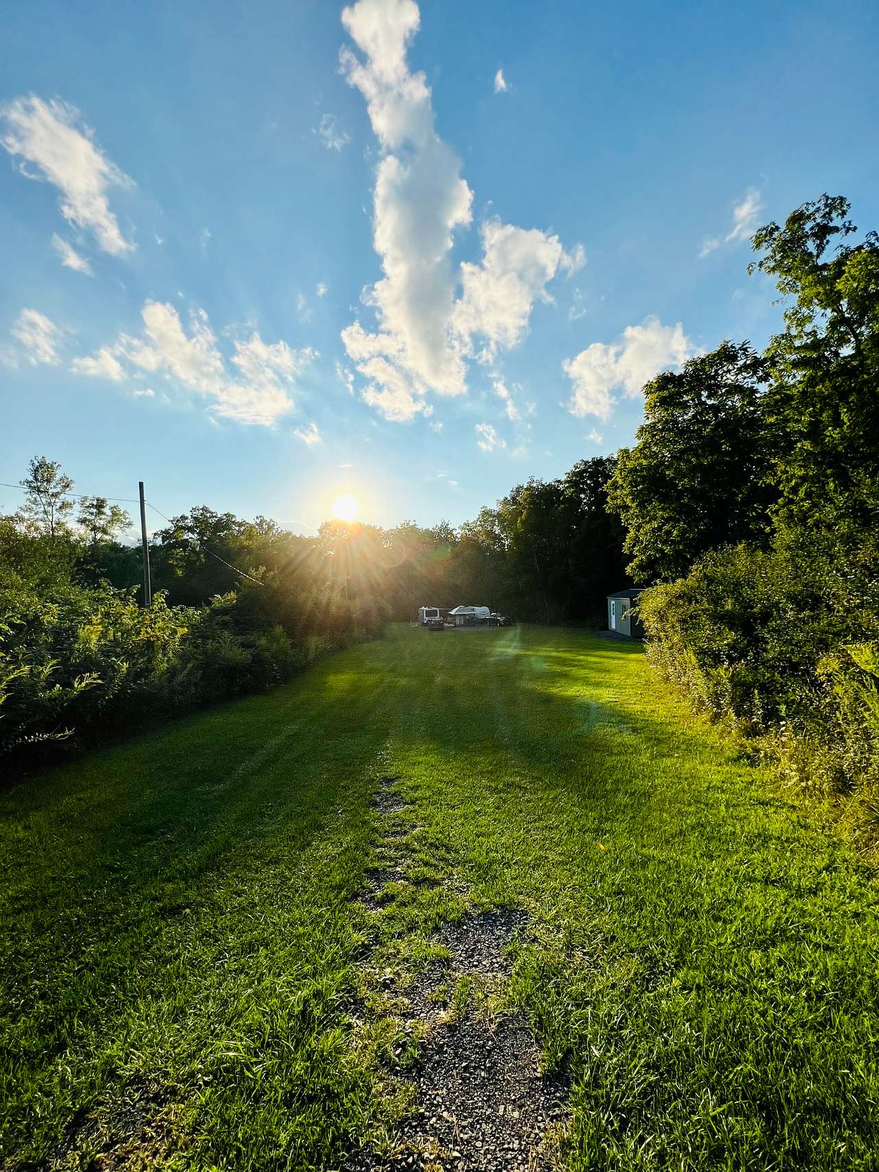 View walking into site 