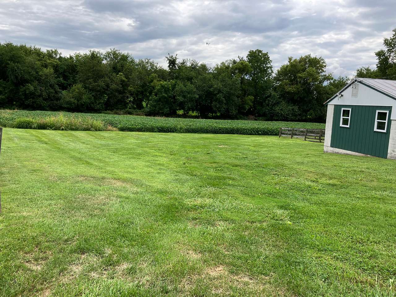 Flat mowed area for your tent or RV. Electric and water available for hook up. Great place for a party.