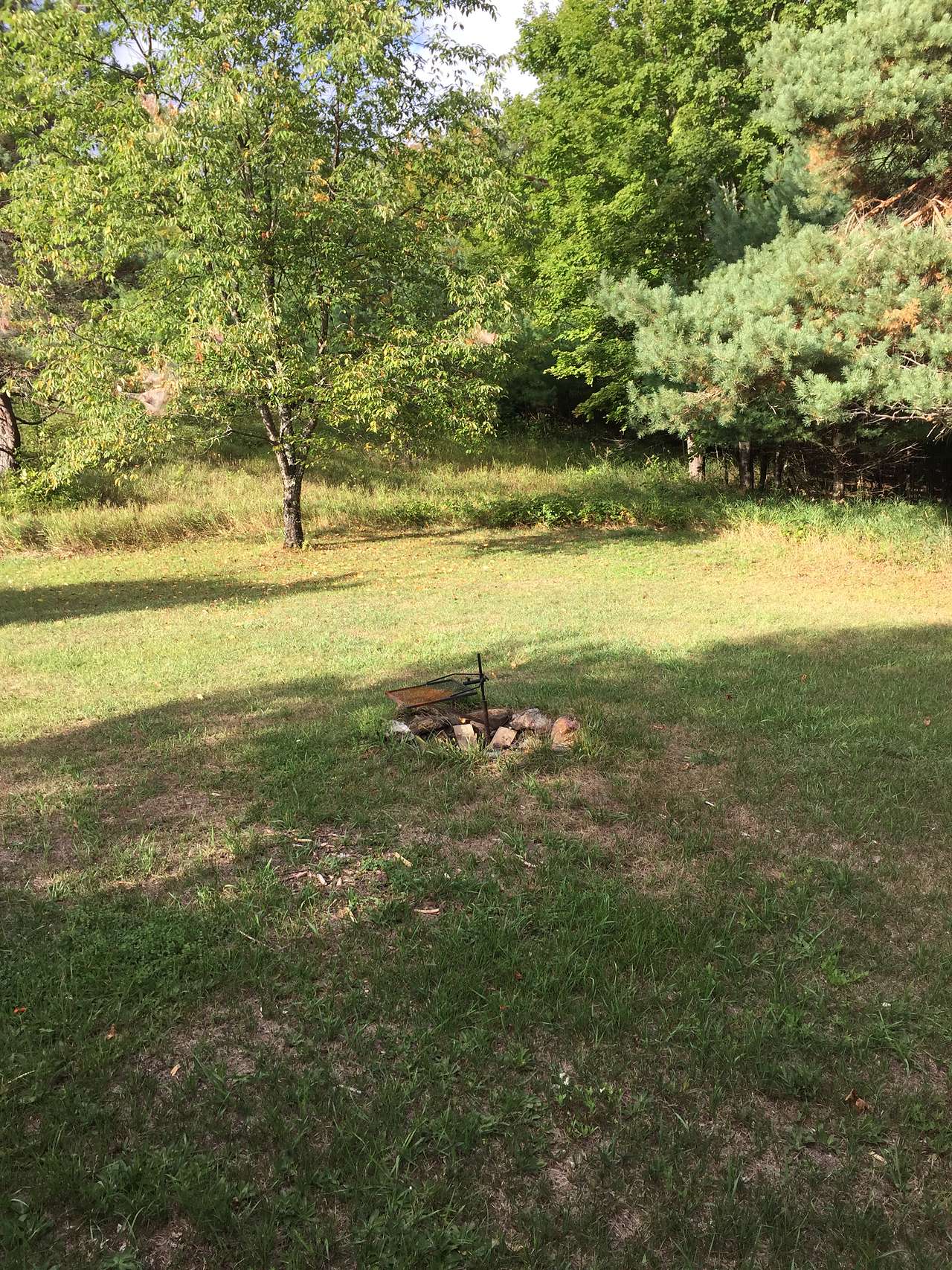 Site 2 firepit and tent area