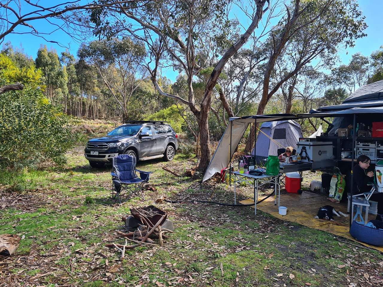 Well protected spot in low lying bush, flat and plenty of wildlife