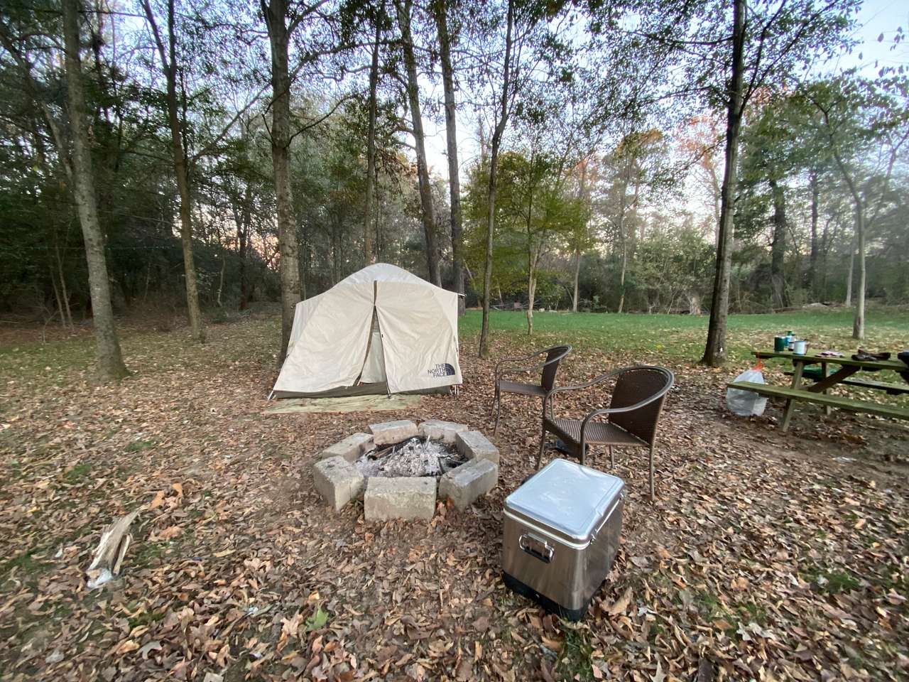 site area with fire circle