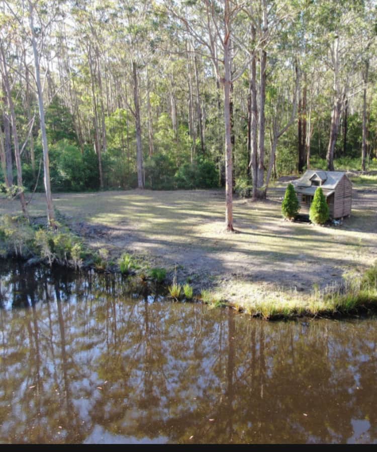 Drone view of the area to camp
Camp site too the left of cabin