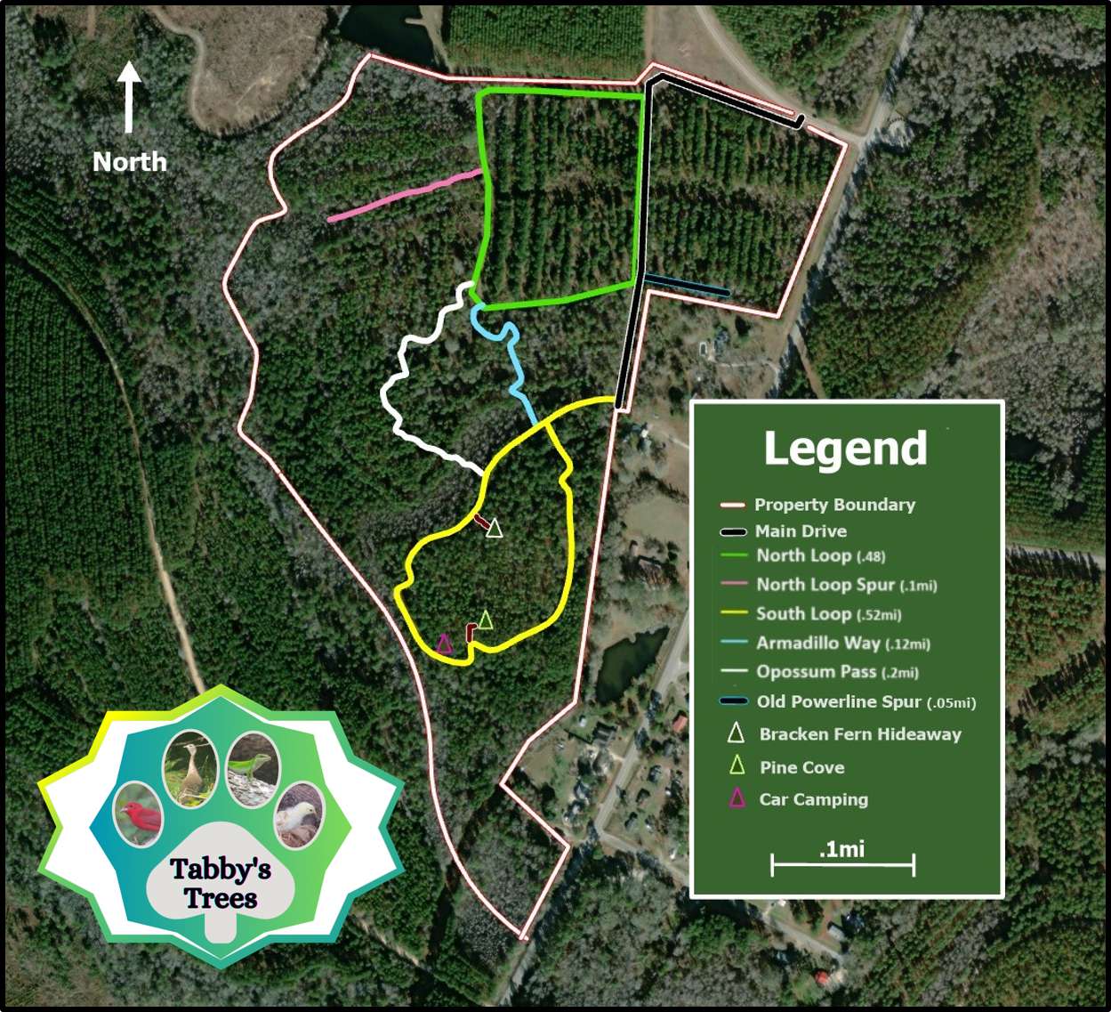 New Site Map! Also available as a georeferenced PDF to track your travels along the trails!
Send me a message if you'd like me to send you the map.