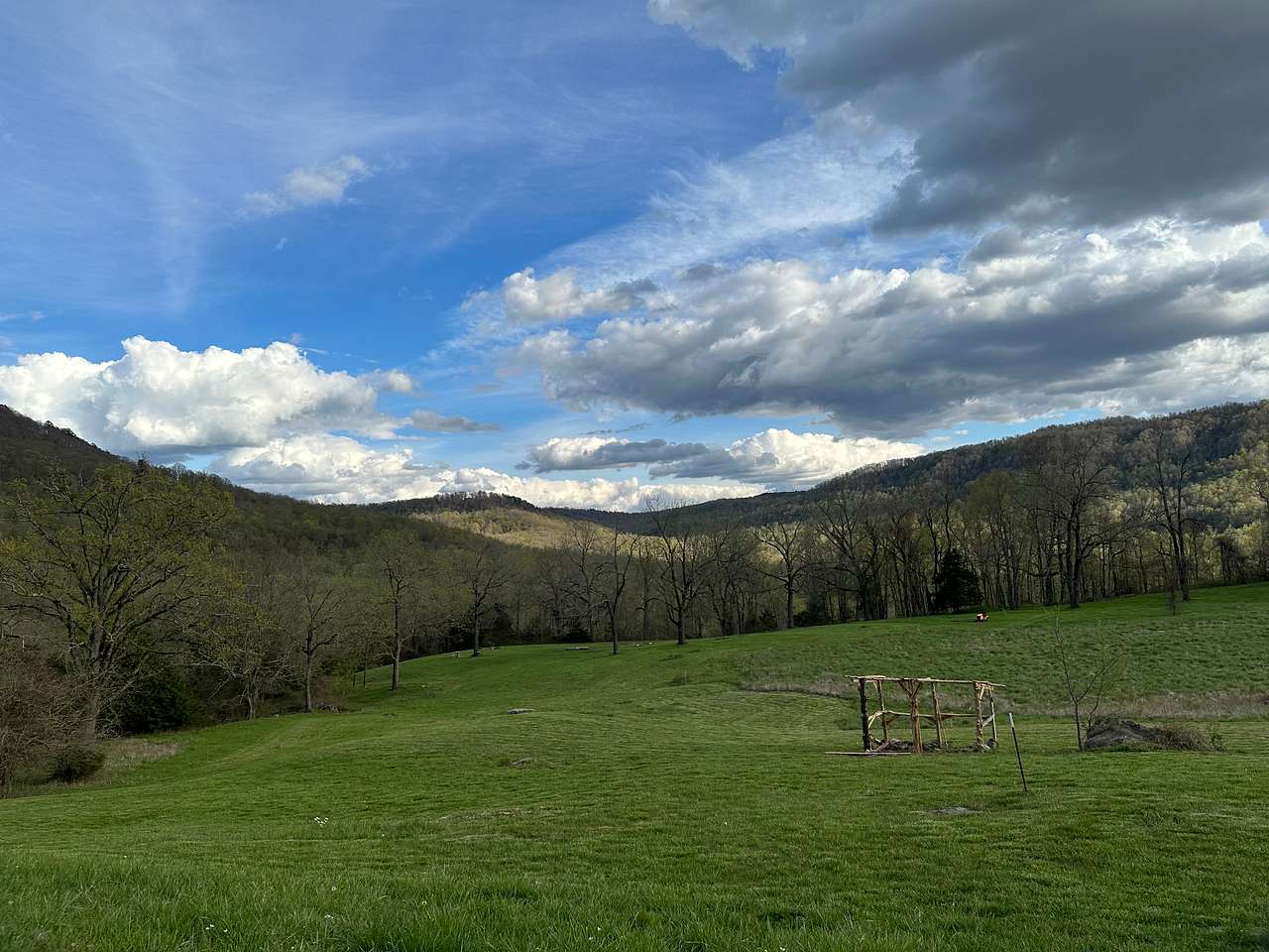 Big skies meet mountains that snug this 100acre+ property. 