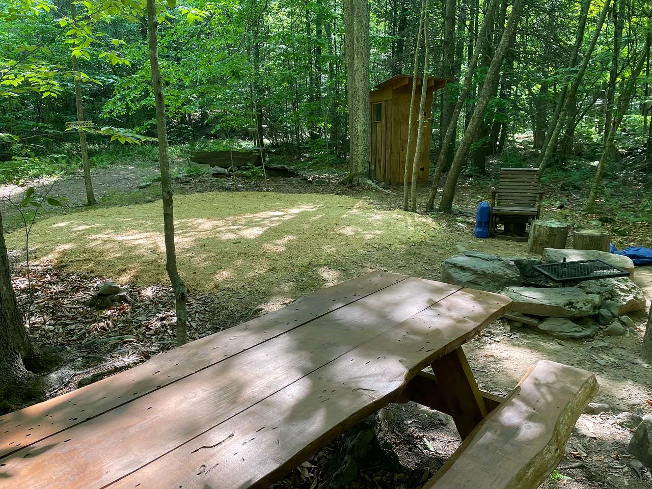 Spring 2023: We have added a fresh layer of sawdust to all of our tent sites for a softer nights sleep. 
