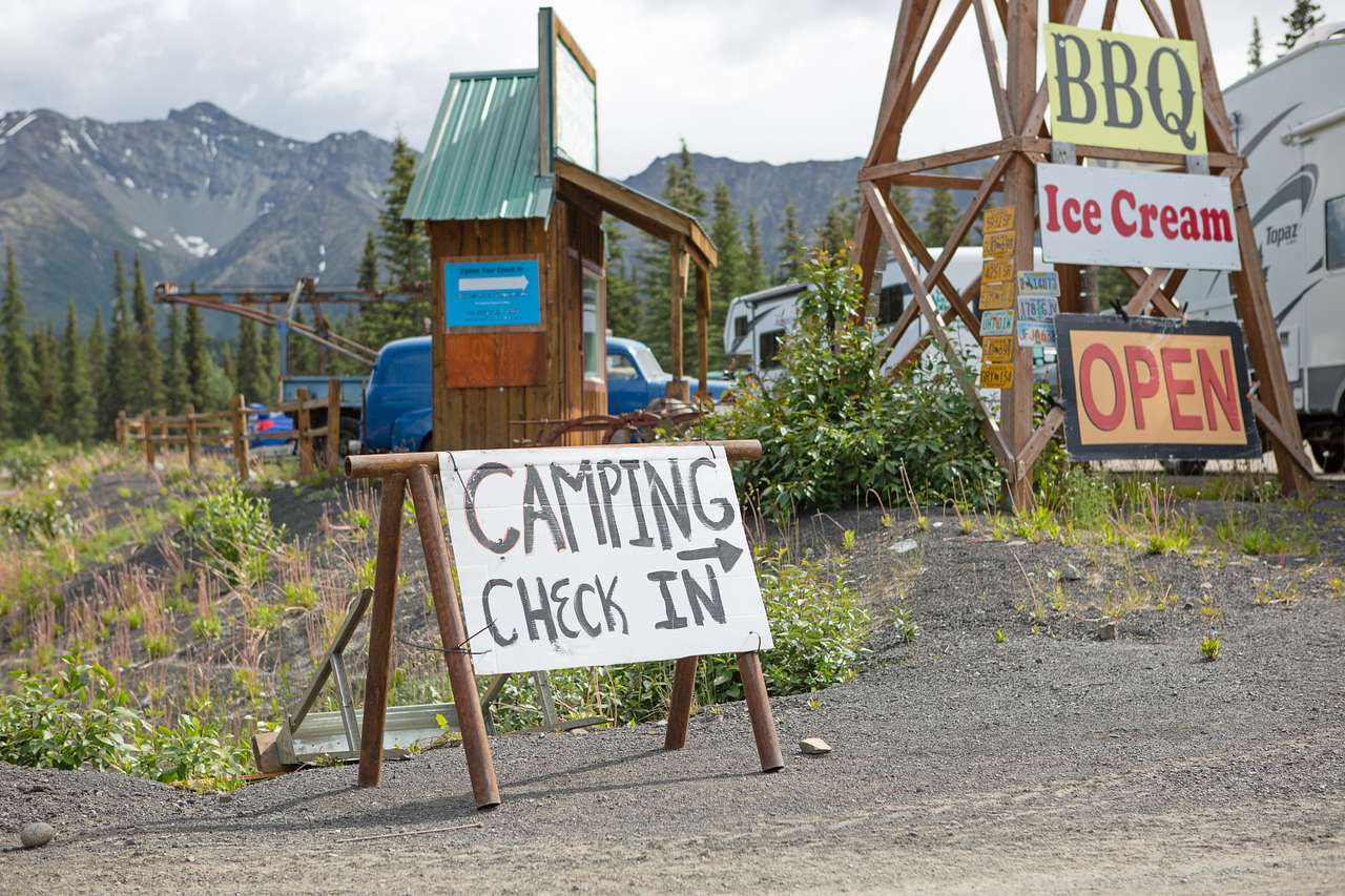 sign at the entry off the highway