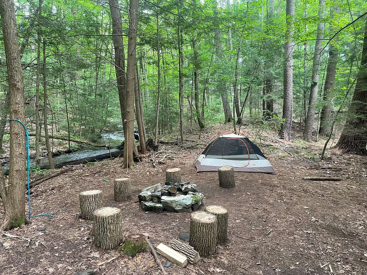 Streamside Camping in Leverett!