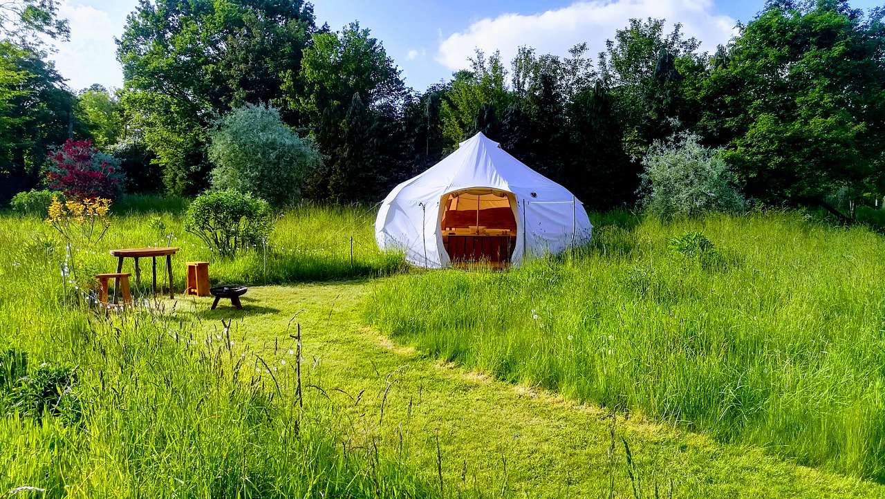 Glamping at Bressingham Gardens