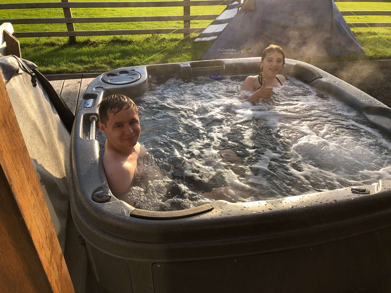 Fantastic views from the hot tub