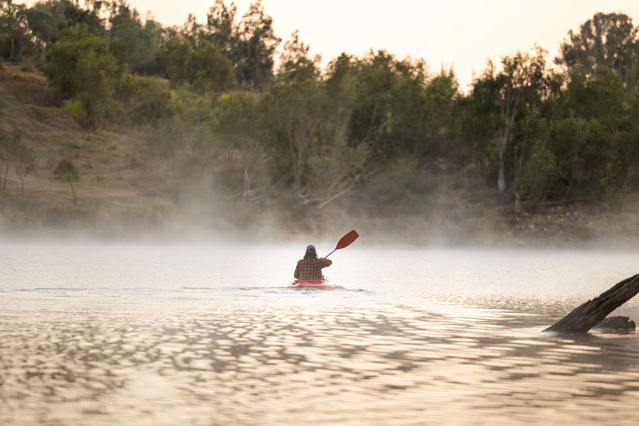 Early morning kayak to see platypus