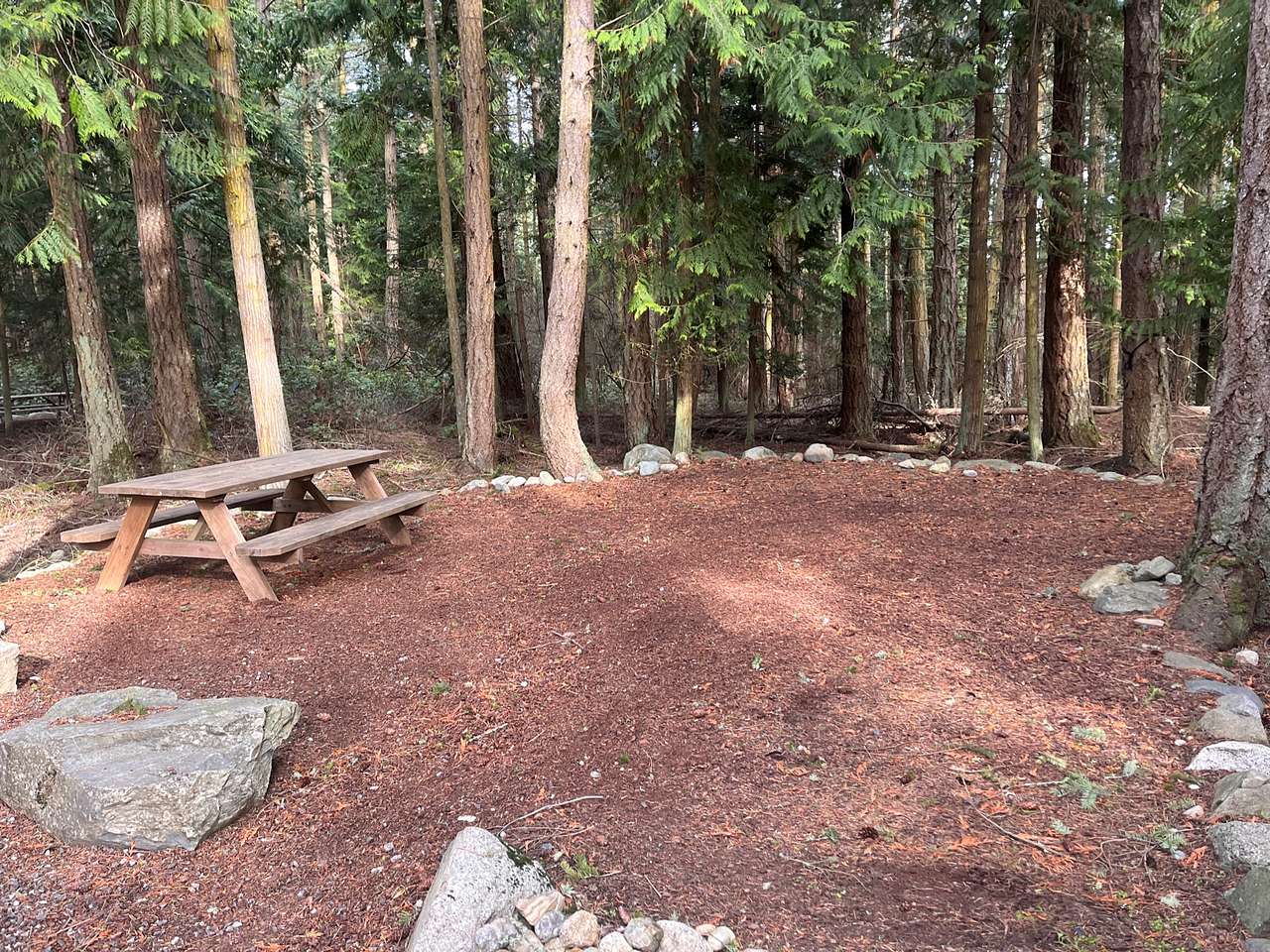 Serene Camping  on Lopez Island at Lopez Farm Cottages & Tent Camping