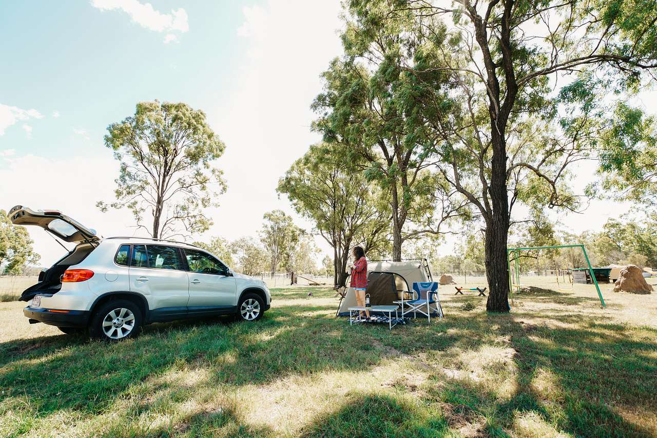 my campsite in the middle paddock