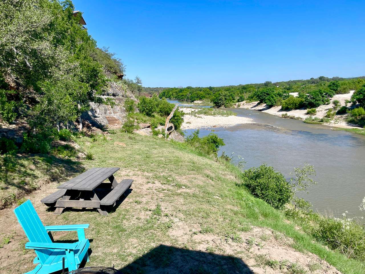 Privacy and views make tent site 1 the crown jewel of the Dos Rios.