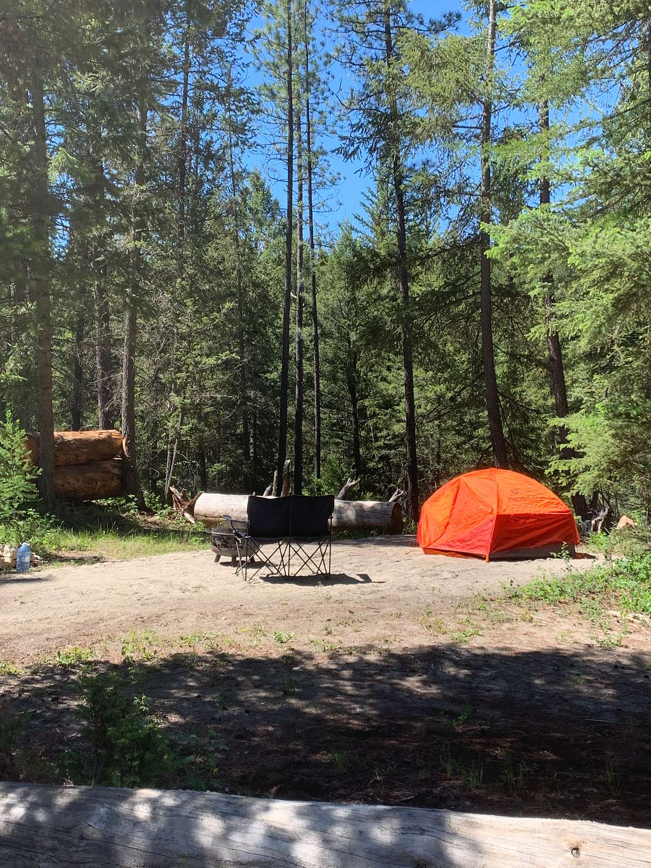 The Oasis, on the bird  sanctuary, has privacy, close to bathroom. This photo courtesy of Lisa, our first time HipCamper. Well done Lisa! Looks like home. 