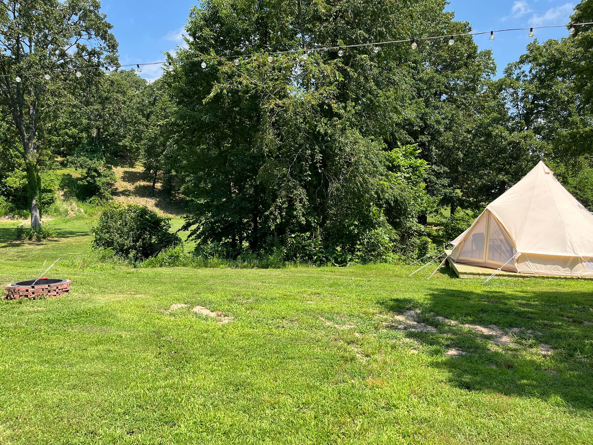 Tent site 1, two more tents are allowable as extra guests if guests want to bring them.