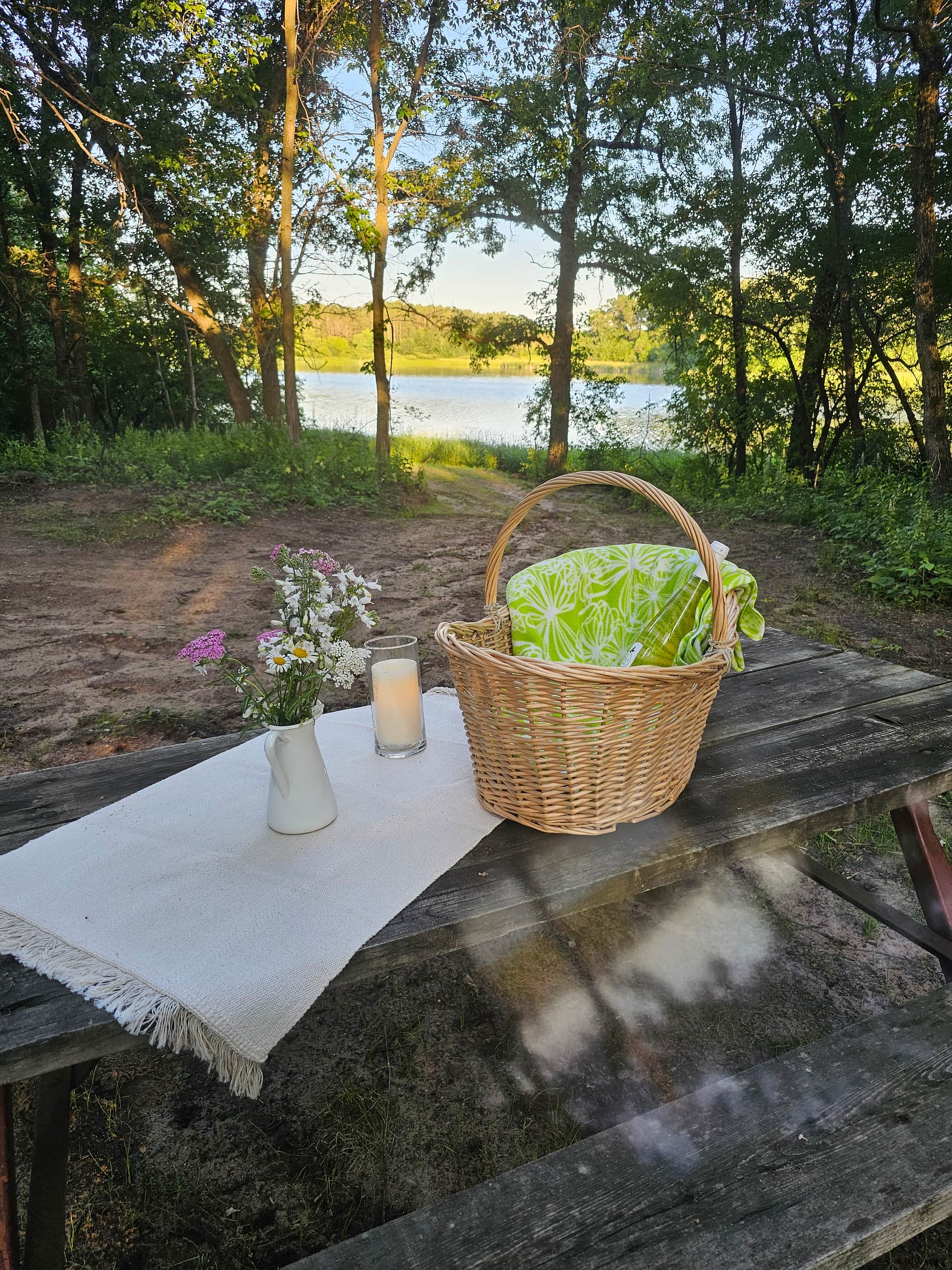 Campsite view of spring fed pond.