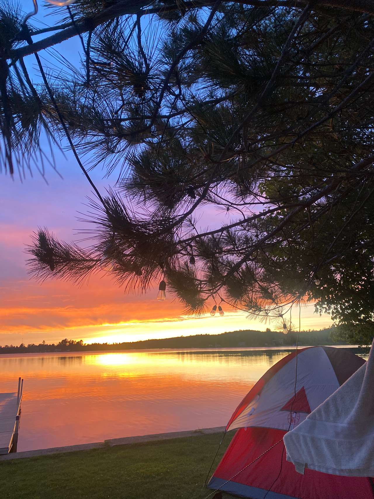 Lake front camping