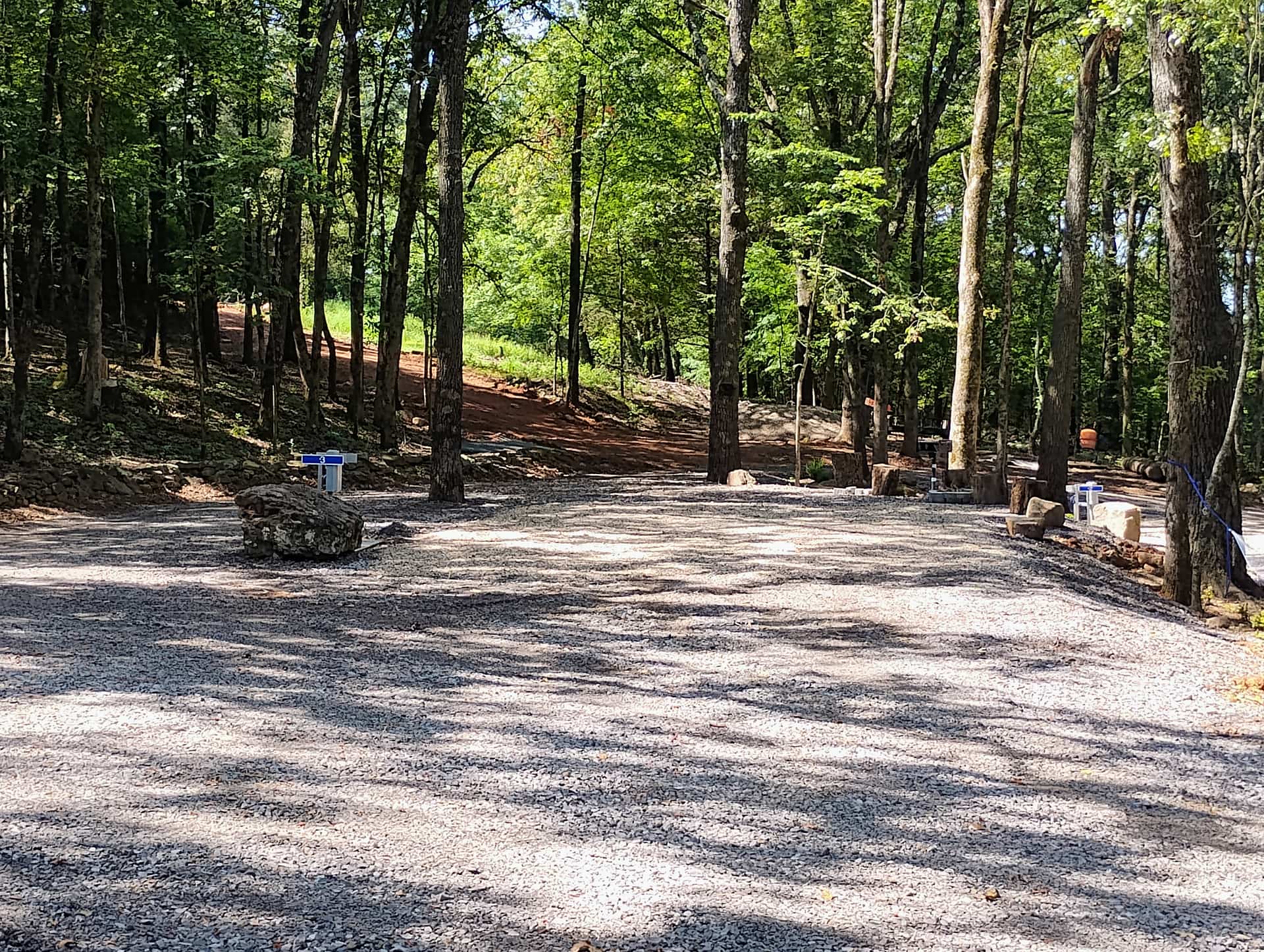Site 1 is a pull thru. 90+ feet long and 24 feet wide.