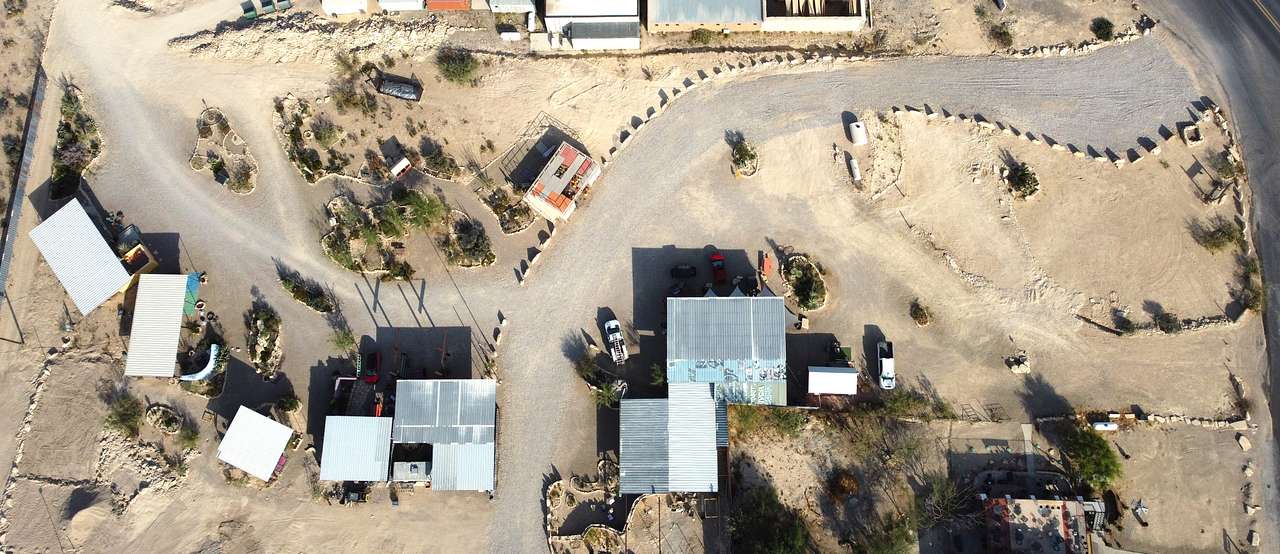 An overview of our owner's camp with the entrance to the RV Park