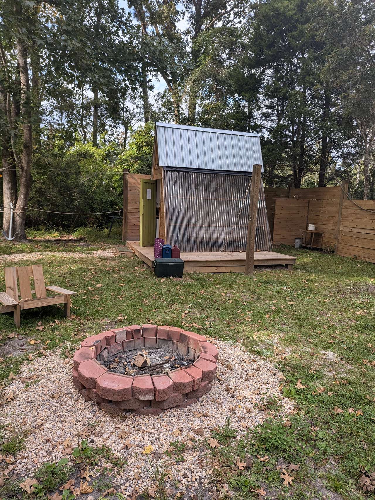 Cozy A-Frame Cabin Camping