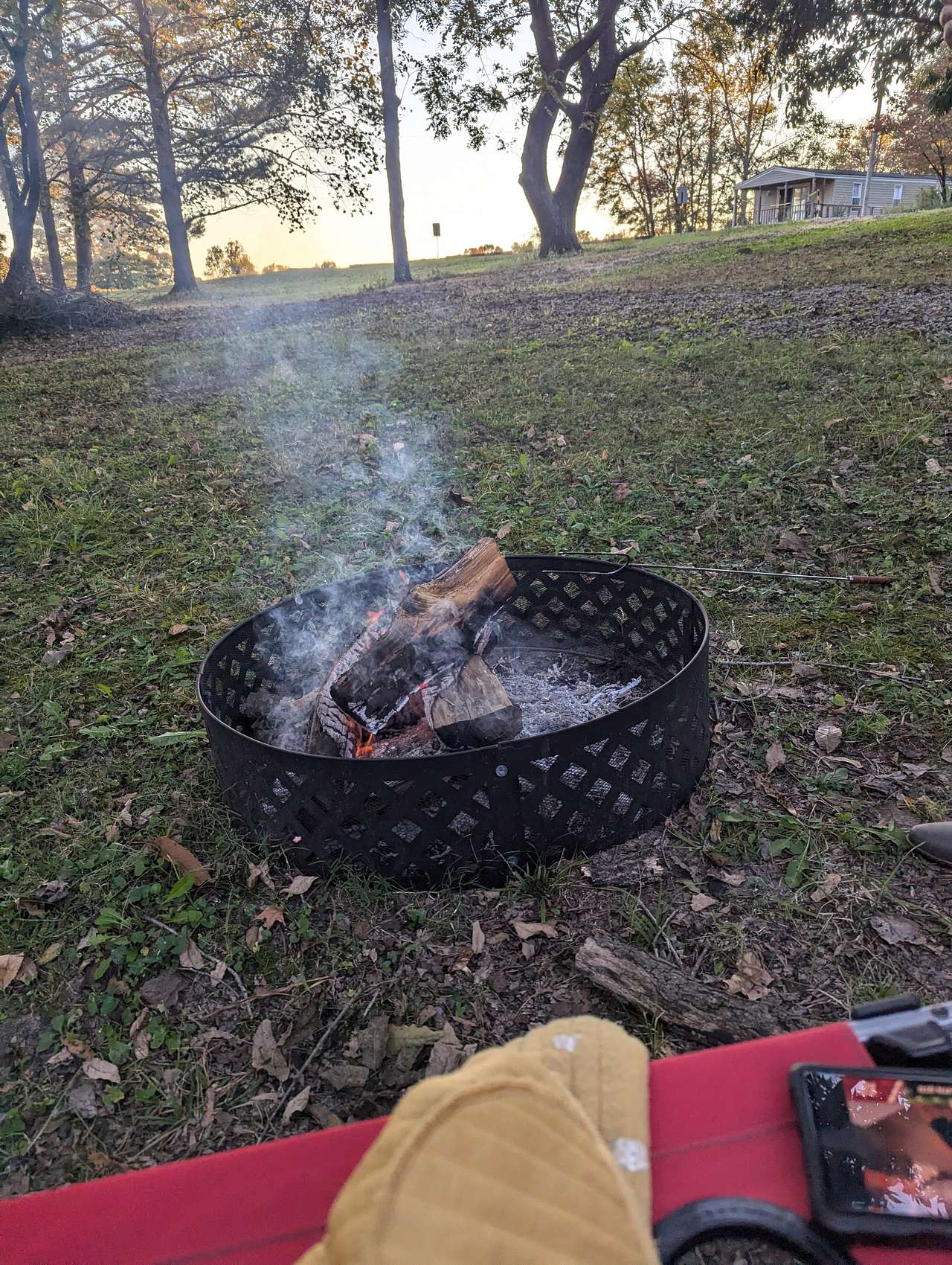 private fire pit at RV sites