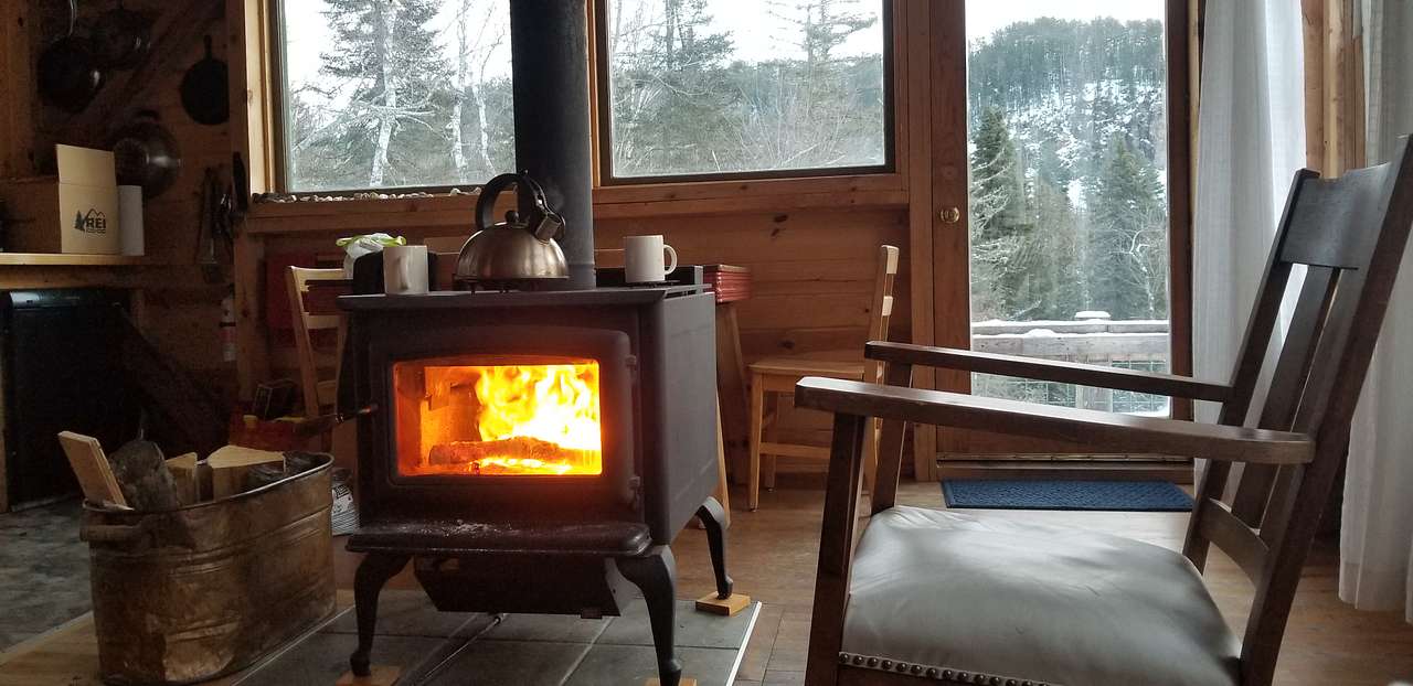 Keeping cozy by the fire