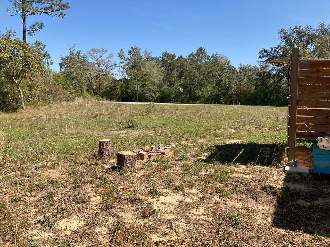 This is where you camp and where the outside composting toilet is. 