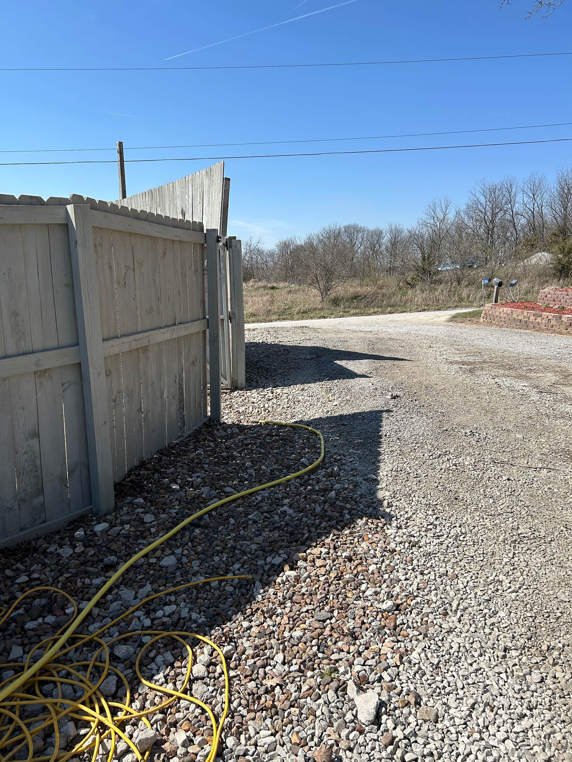 Site location near road for RV site. Nex
