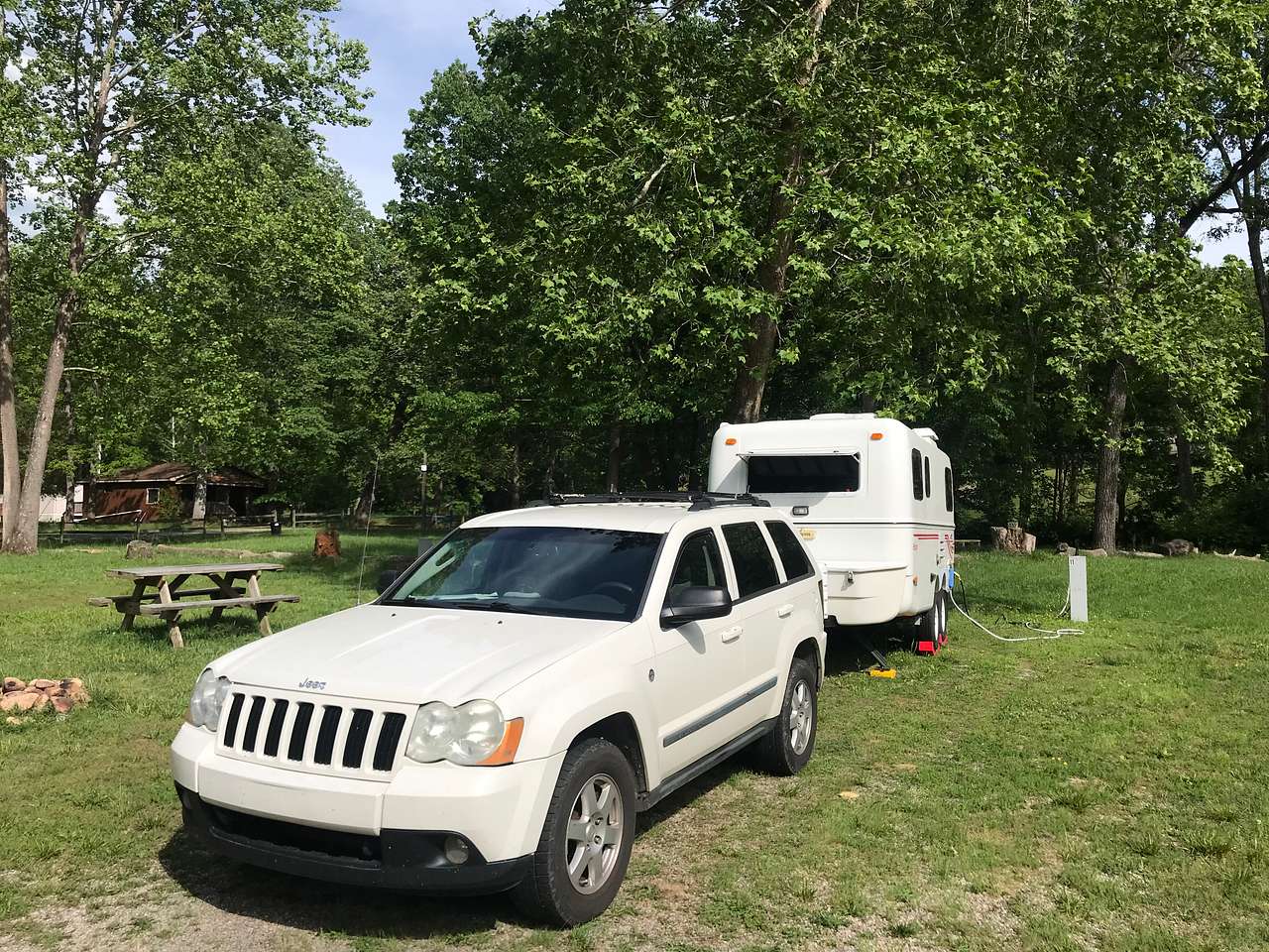 Our campsite with 30 amp and water. 