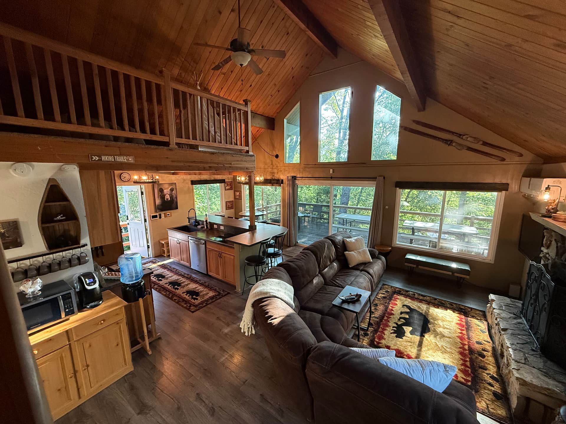 Open floor plan with lots of light.