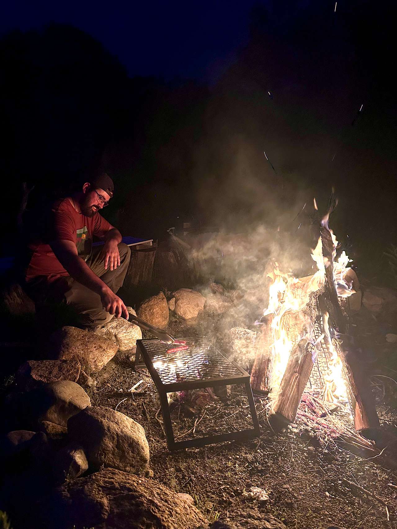Large communal firepit  
