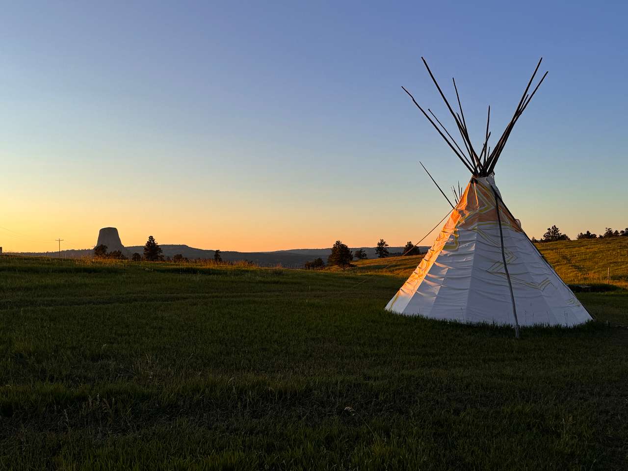 Devils Tower Tipi Camping