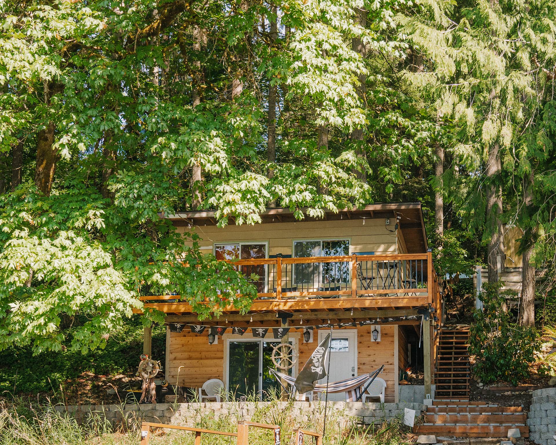 Cabin view from the lake 